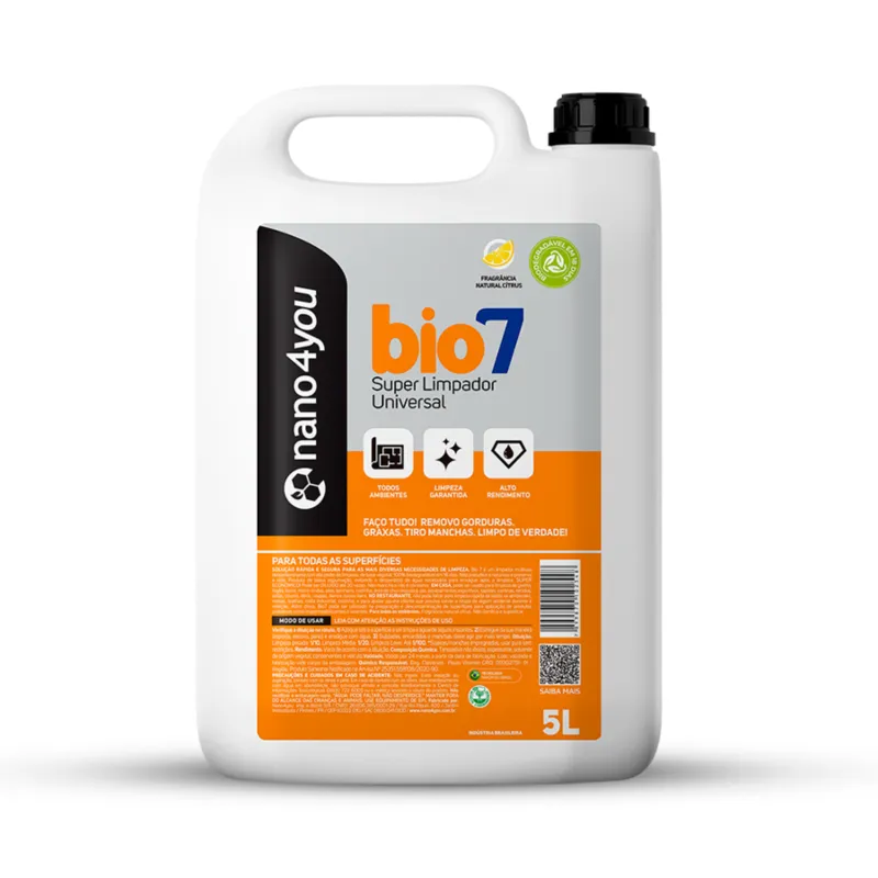 Bio7 Limpiador Multiusos, Desengrasante y Quitamanchas 5L nano4you ...
